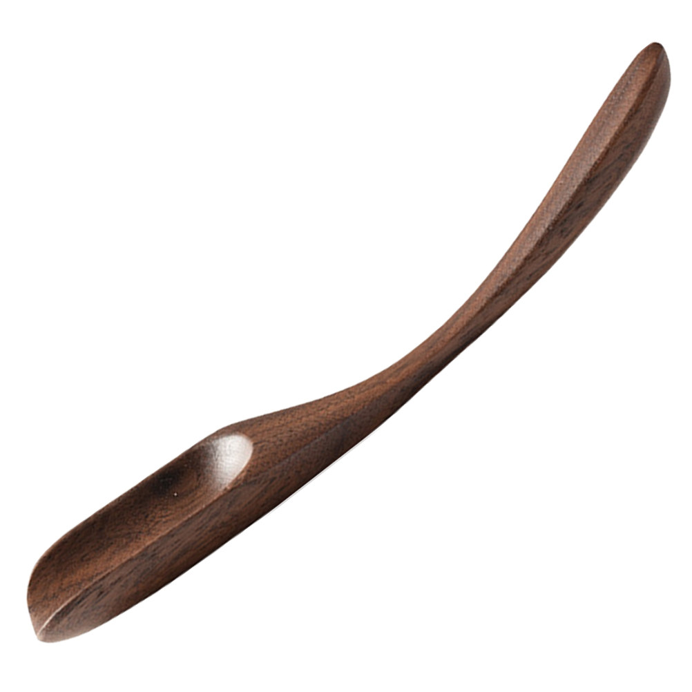 Coffee Tea And Bean Leaf - Wooden Tea Scoop Natural Walnut Wood