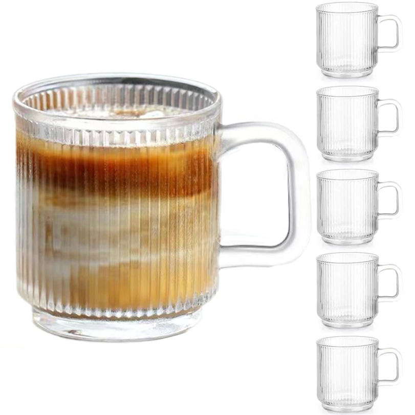 Coffee Tea Latte - 1pc Glass Coffee Mug with Handle