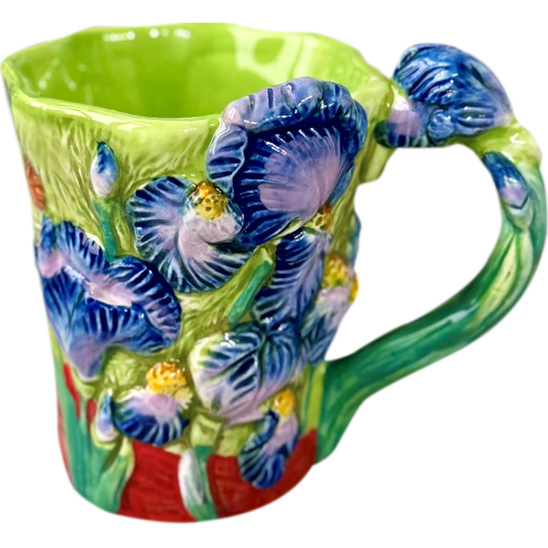 Coffee Tea Van - Creative Blue Floral Ceramic Coffee Cup