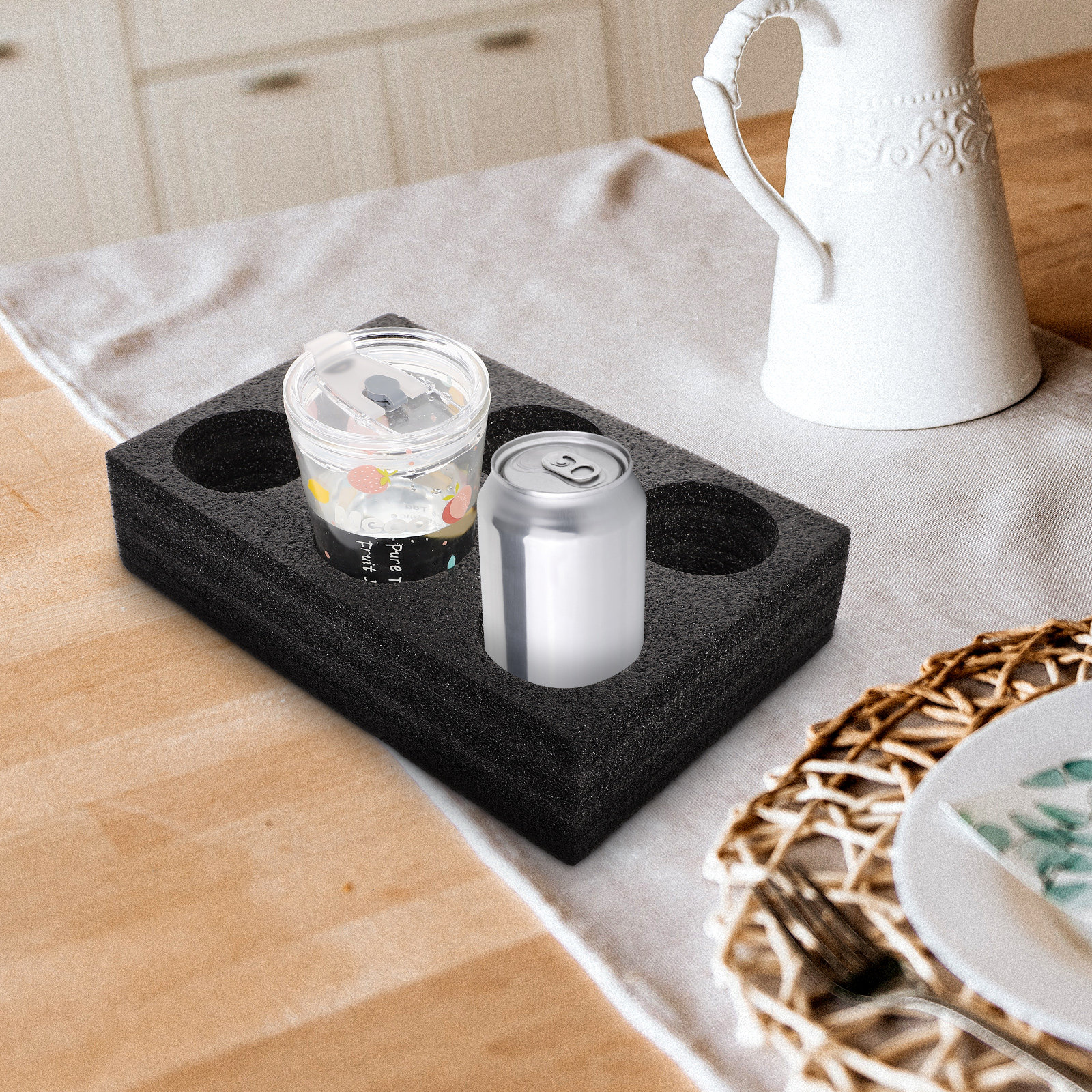 Coffee Tea Drink - 6-Hole Coffee Cup Carrier Tray Sturdy