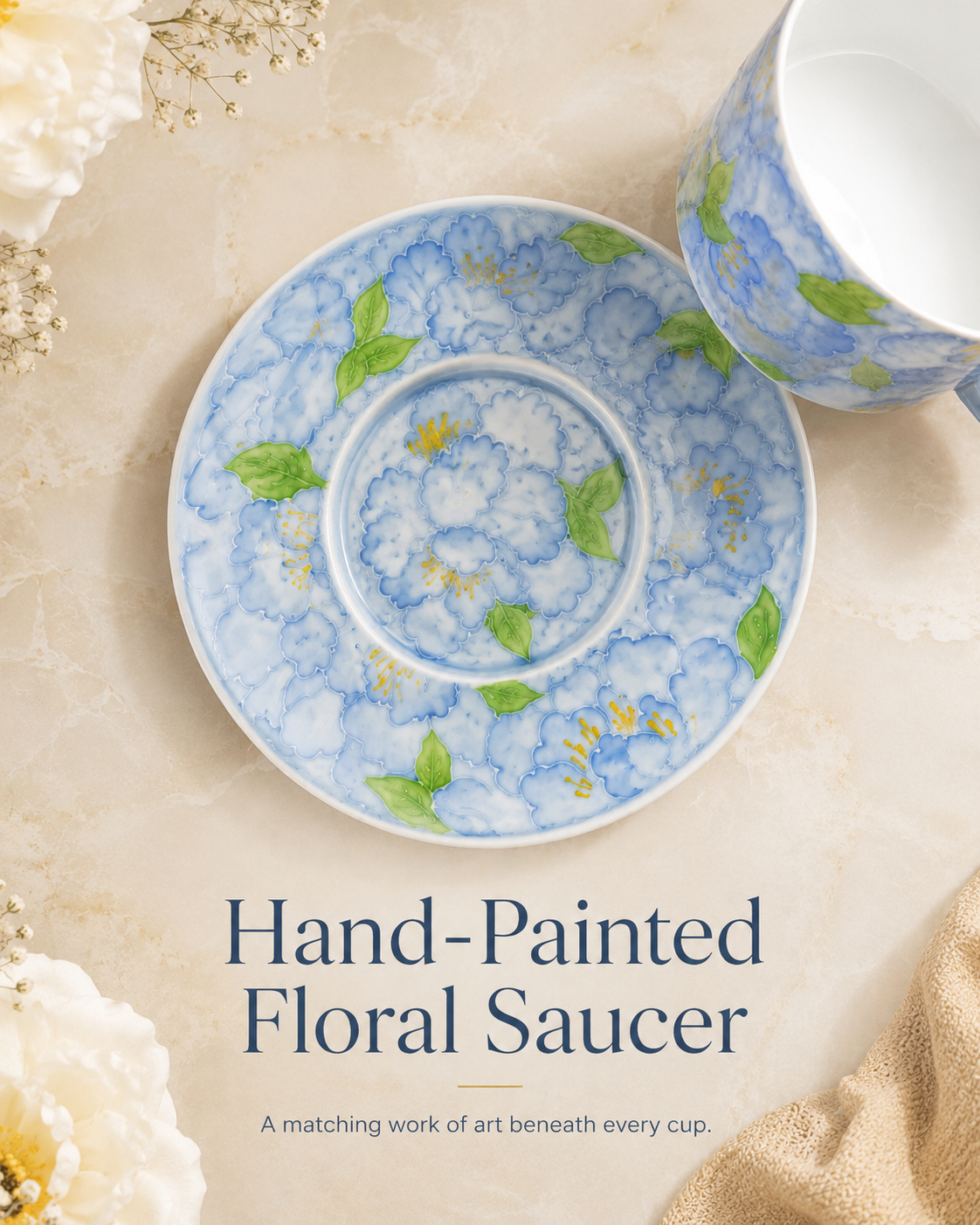 Hand-Painted Ceramic Tea Cup a - đánh giá và giá Coffee Tea Set
