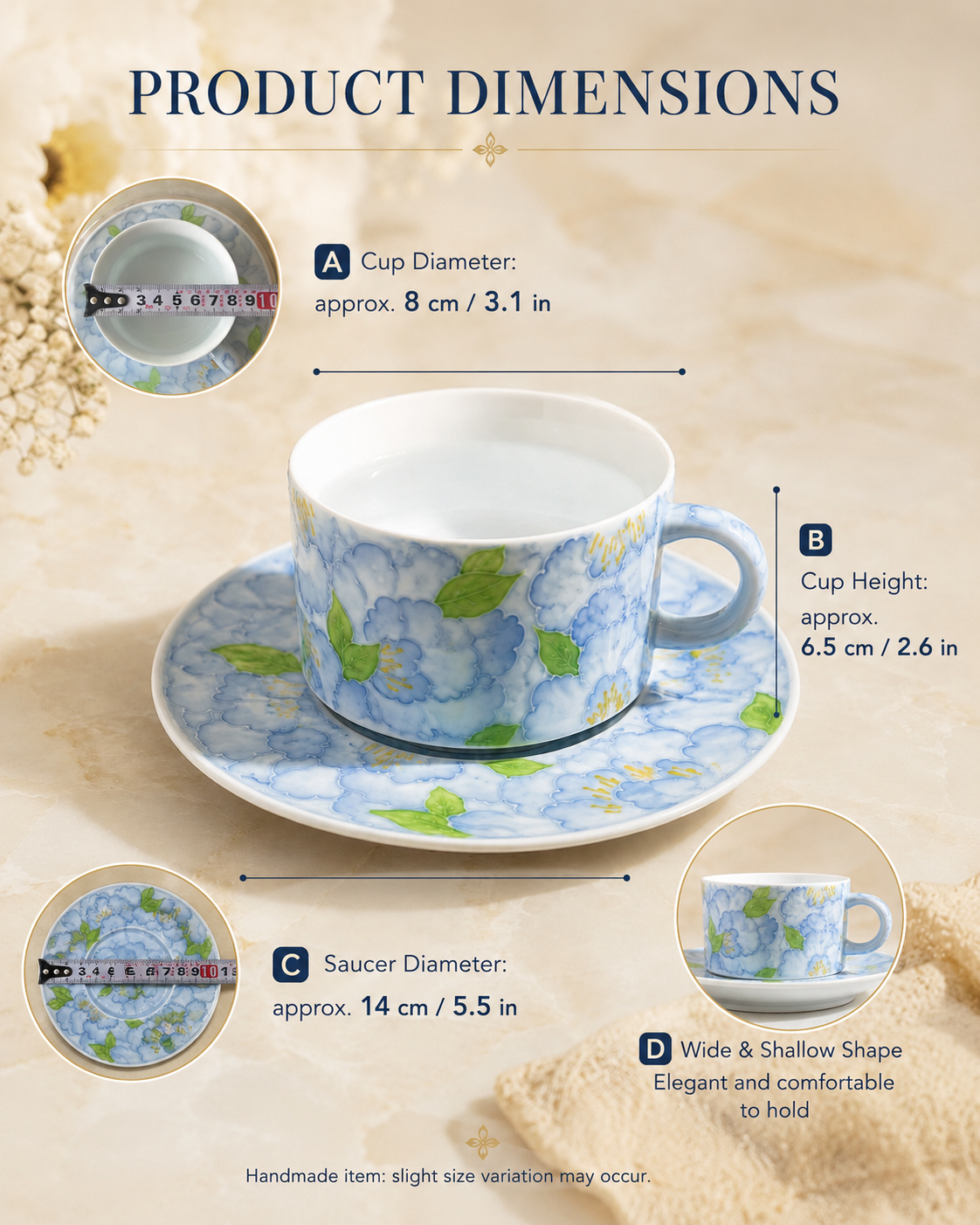 Hand-Painted Ceramic Tea Cup a - đánh giá và giá Coffee Tea Set