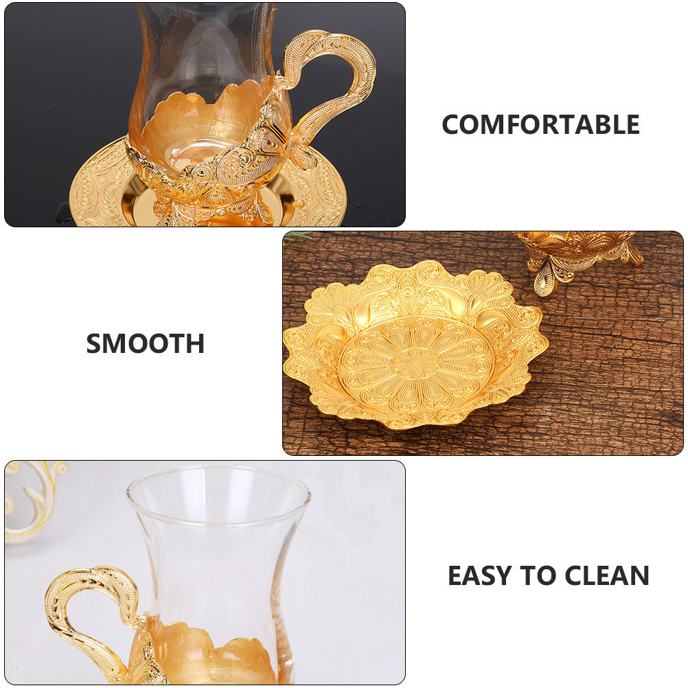 1Set Zinc Alloy Glass Coffee C - đánh giá và giá Coffee Tea Set