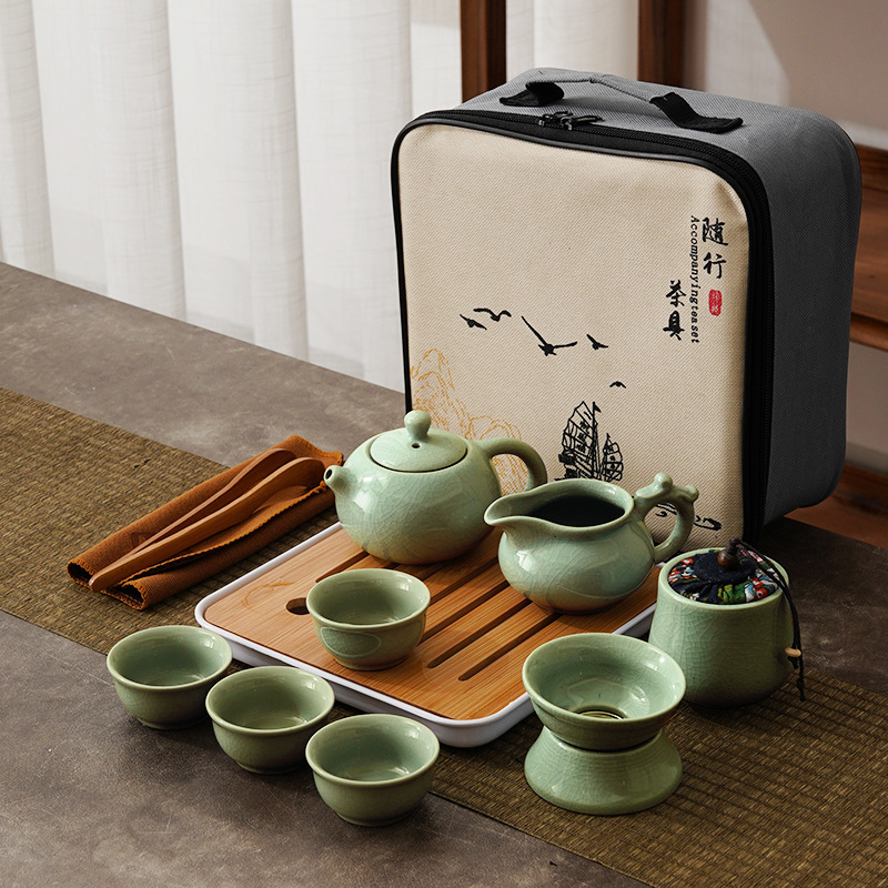 Portable Travel Ceramic Chines - đánh giá và giá Gongfu Tea Set