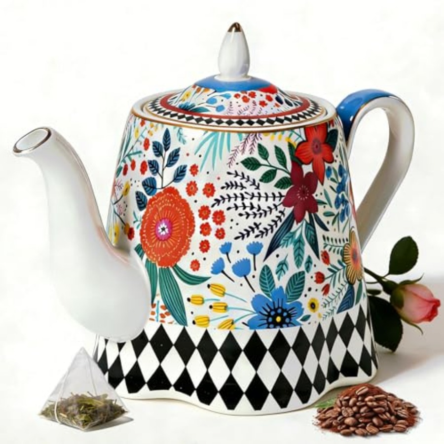 Bone China Porcelain Teapot Te - đánh giá và giá Draw Coffee And Tea
