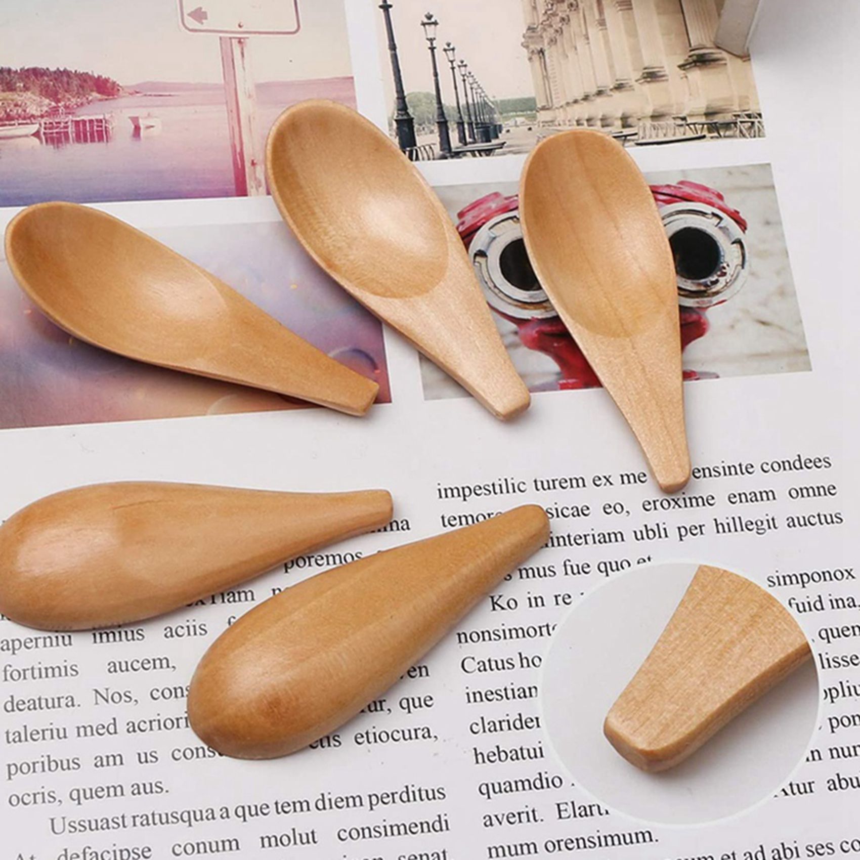 A04G-10 Pieces Mini Wooden Spo - đánh giá và giá Coffee Tea Etc