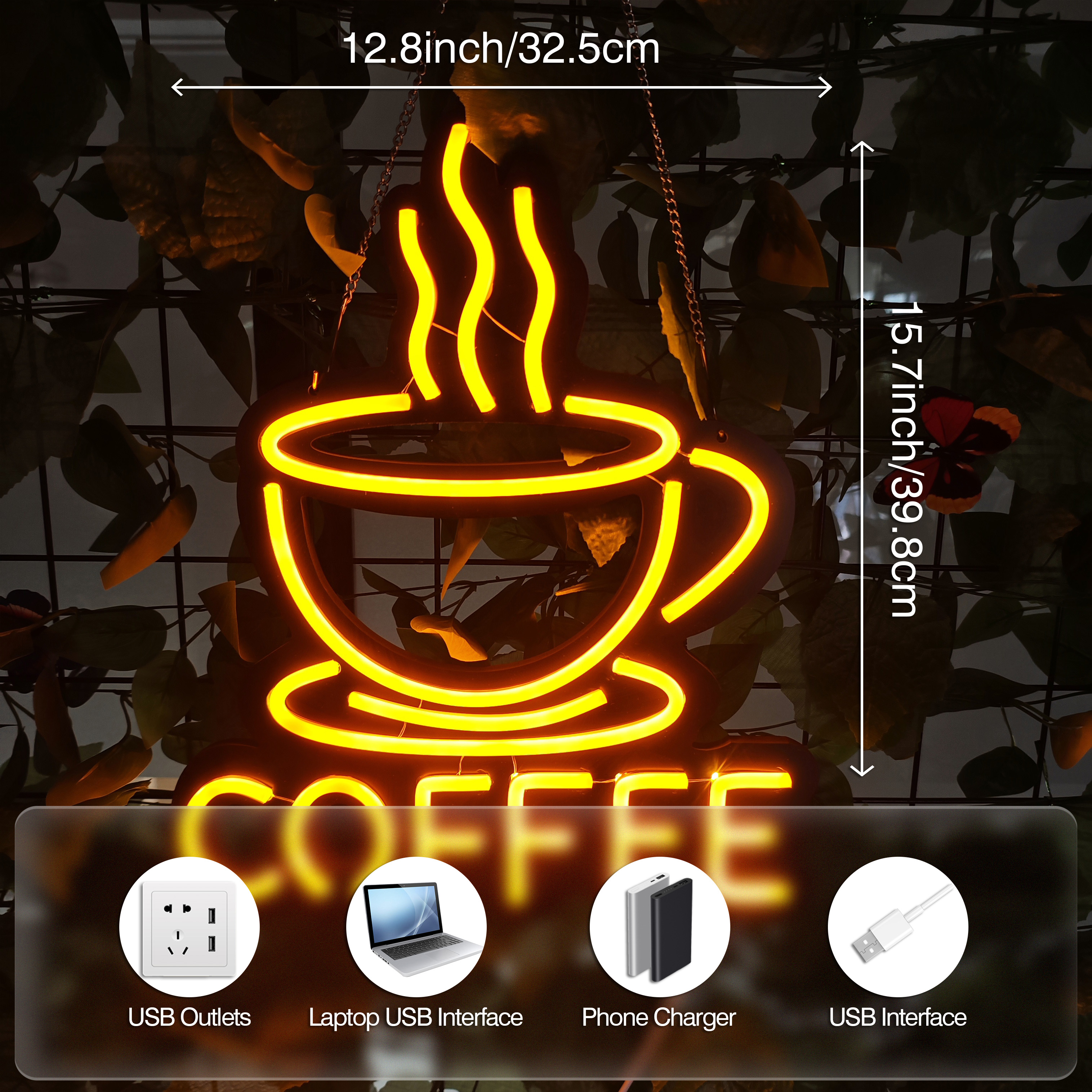 1 pc Bright coffee LED neon si - đánh giá và giá Coffee Tea Neon Sign