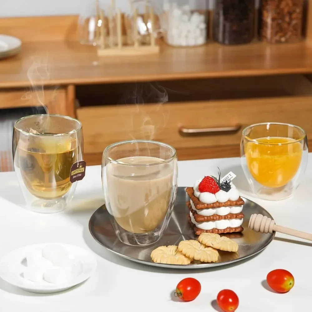 6 pcs Clear Double Wall Glass  - đánh giá và giá Coffee Tea Games