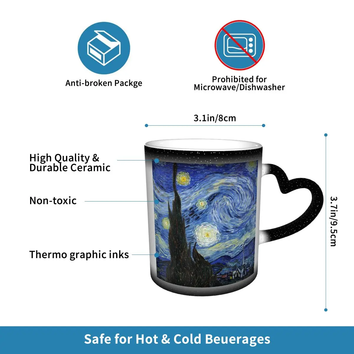 Van Gogh Mug Funny Ceramic Cof - đánh giá và giá Coffee Tea Van