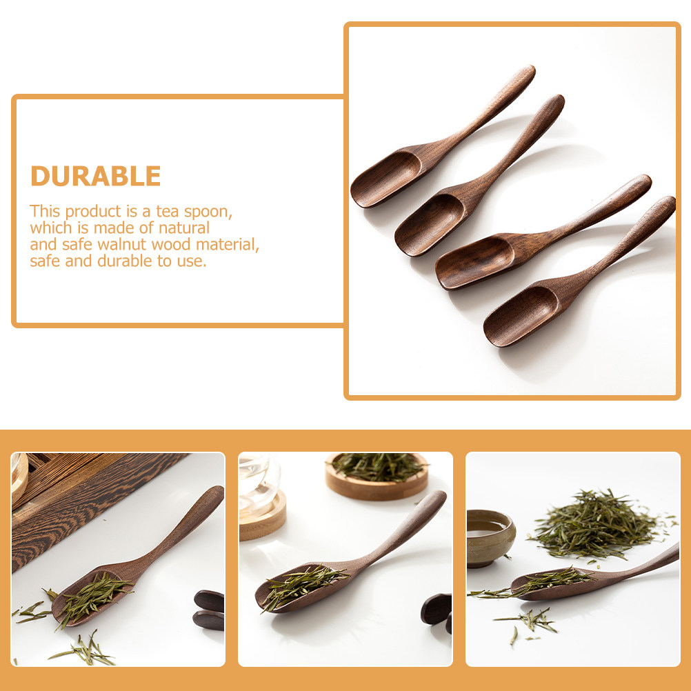 Wooden Tea Scoop Natural Walnu - đánh giá và giá Coffee Tea And Bean Leaf