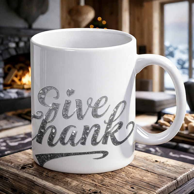 Silver Foil Font 'Give Thanks' - đánh giá và giá Coffee Tea Font