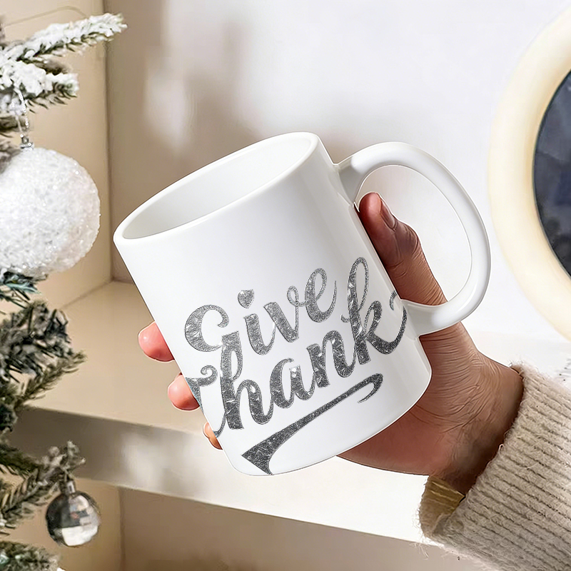 Silver Foil Font 'Give Thanks' - đánh giá và giá Coffee Tea Font