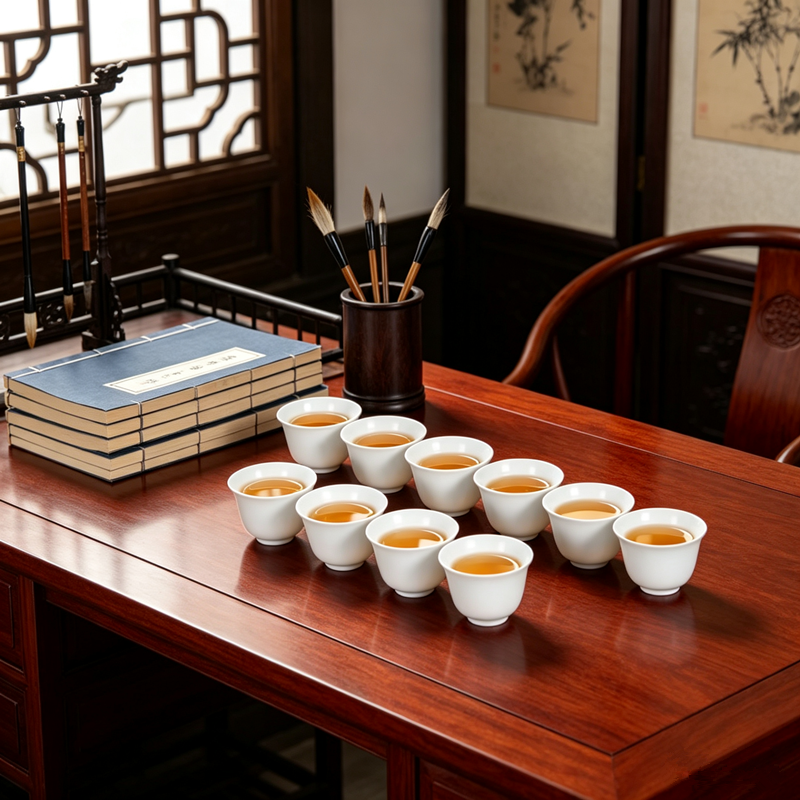 10pcs/pack Dehua High White Po - đánh giá và giá Gongfu Tea Set