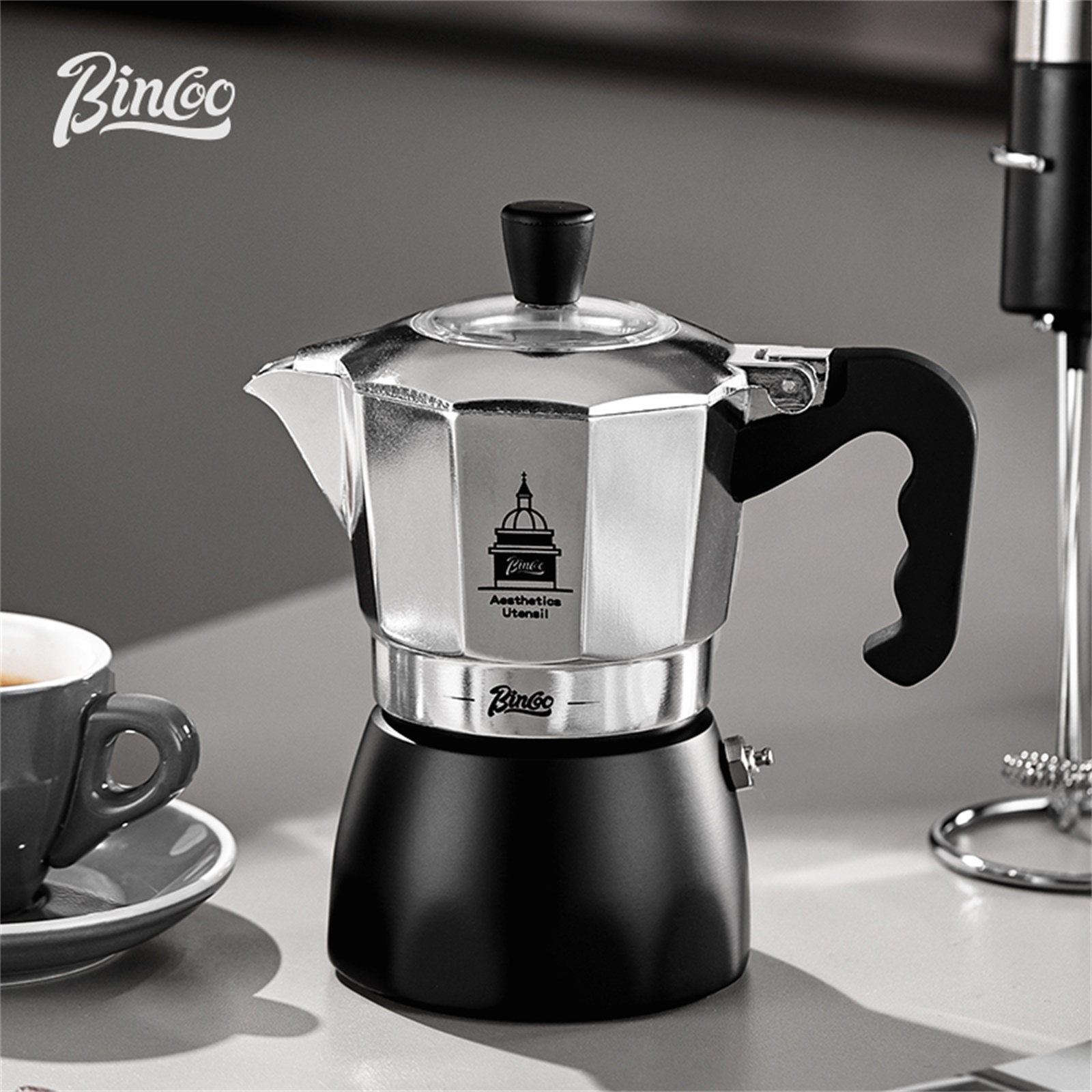 BINCOO Double Valve Moka Pot，E - đánh giá và giá Coffee Tea Chocolate