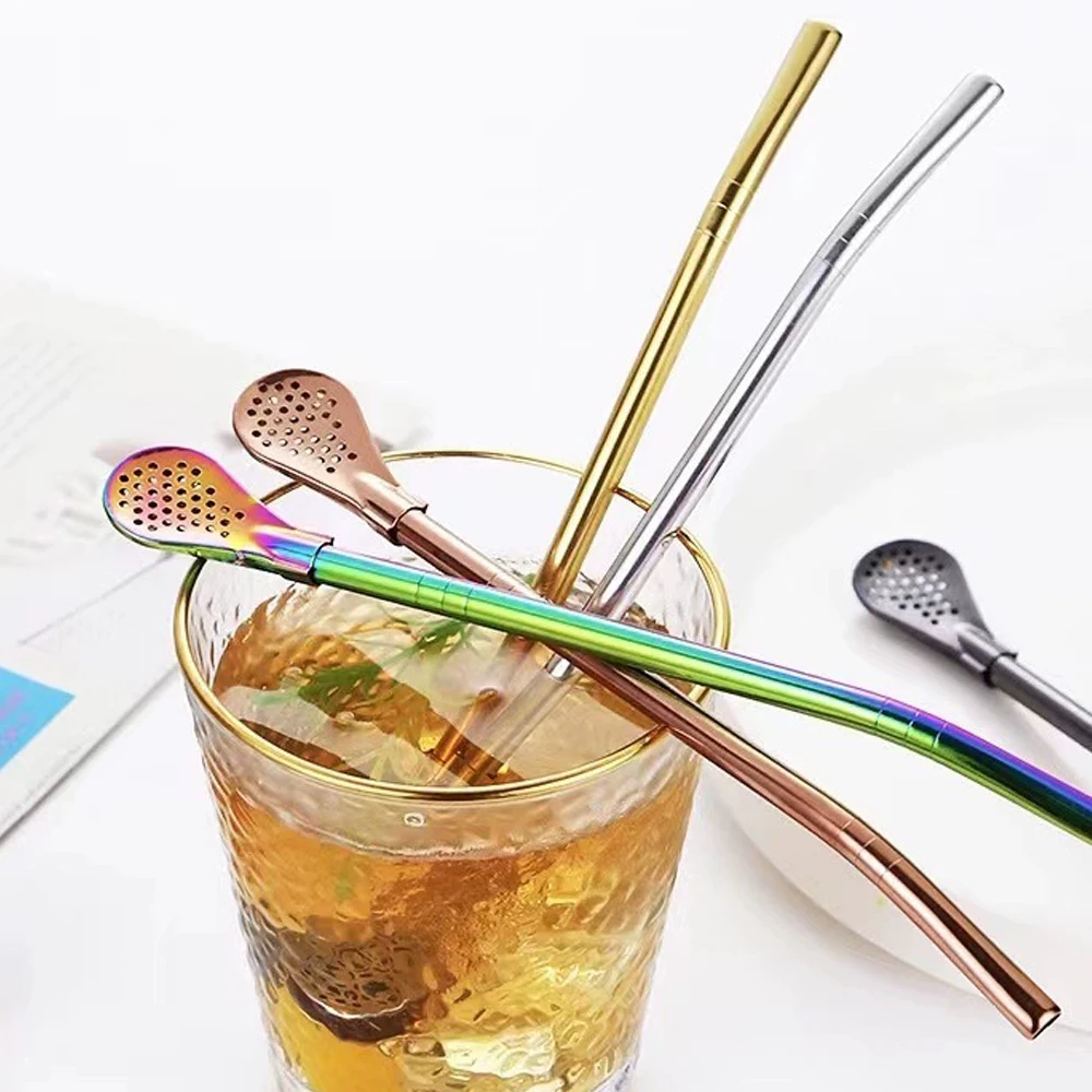 8pcs Filter Tea Straw Spoon Se - đánh giá và giá Coffee Tea Games