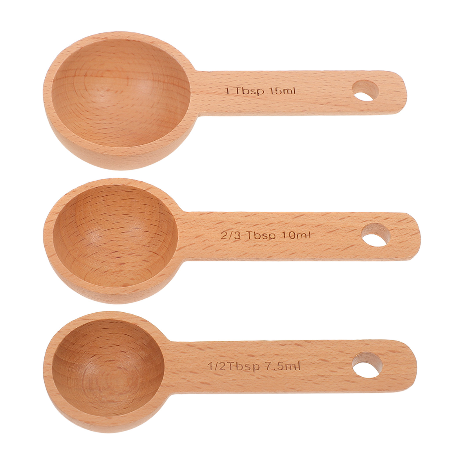 3Pcs Wooden Measuring Spoons S - đánh giá và giá Coffee Tea And Bean Leaf
