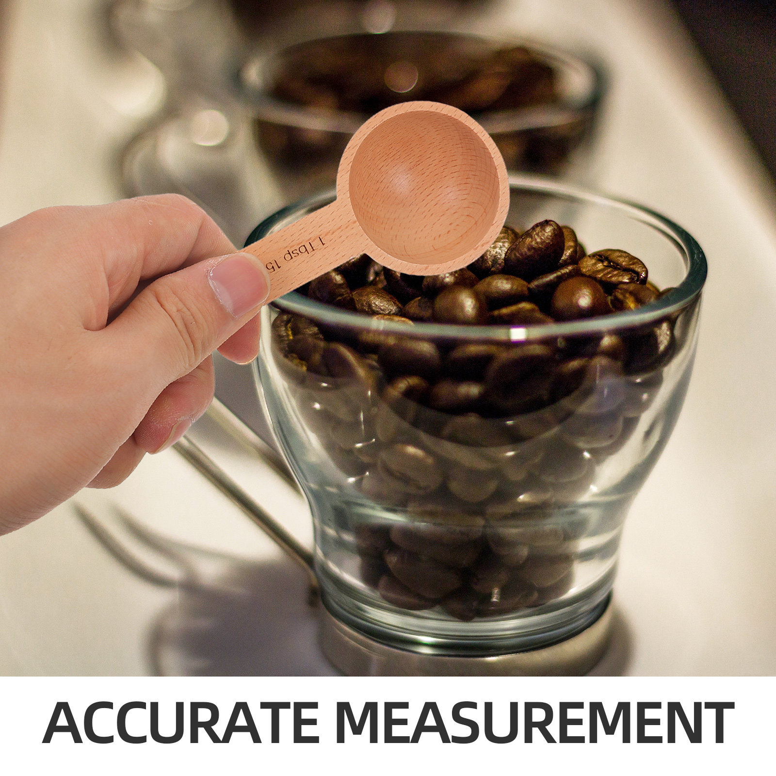 3Pcs Wooden Measuring Spoons S - đánh giá và giá Coffee Tea And Bean Leaf