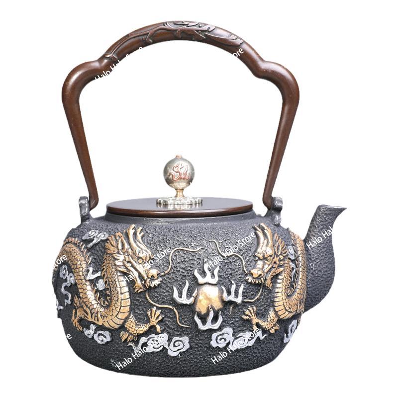 Double dragon bead iron pot Ja - đánh giá và giá Cast Iron Teapot