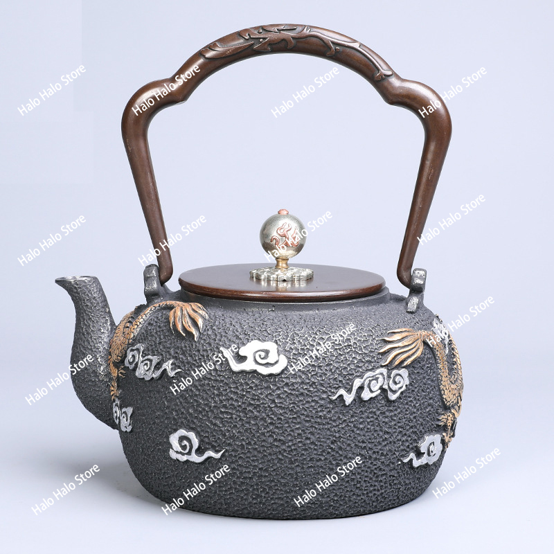 Double dragon bead iron pot Ja - đánh giá và giá Cast Iron Teapot
