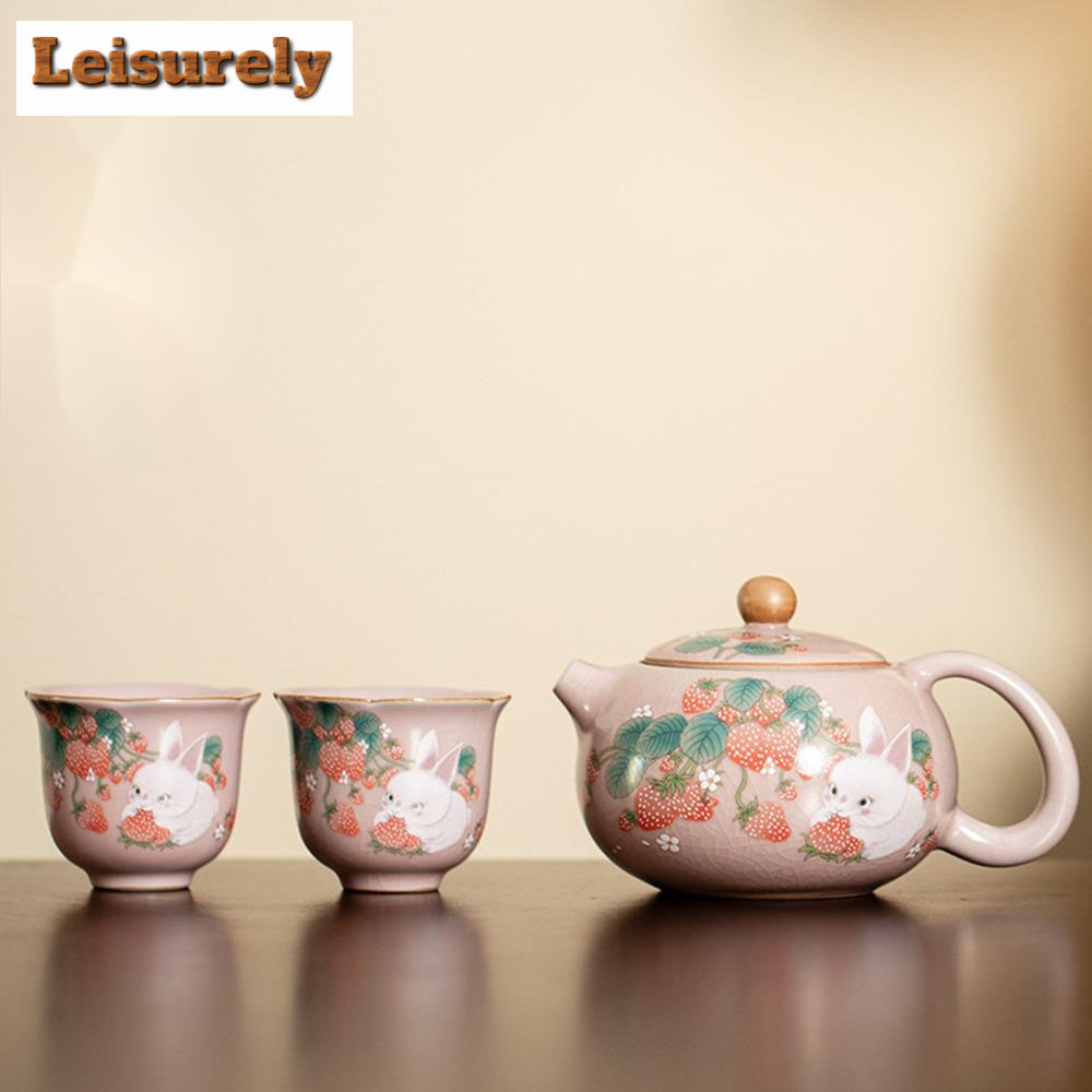 Antique Pink Ru Kiln Teacup St - đánh giá và giá Gongfu Tea Set