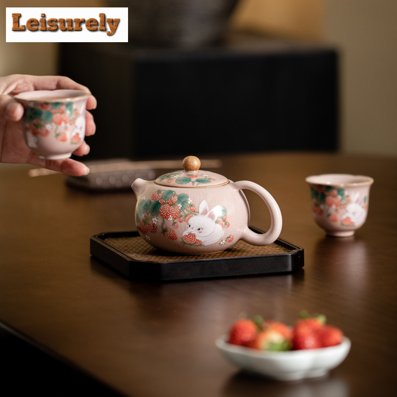 Antique Pink Ru Kiln Teacup St - đánh giá và giá Gongfu Tea Set