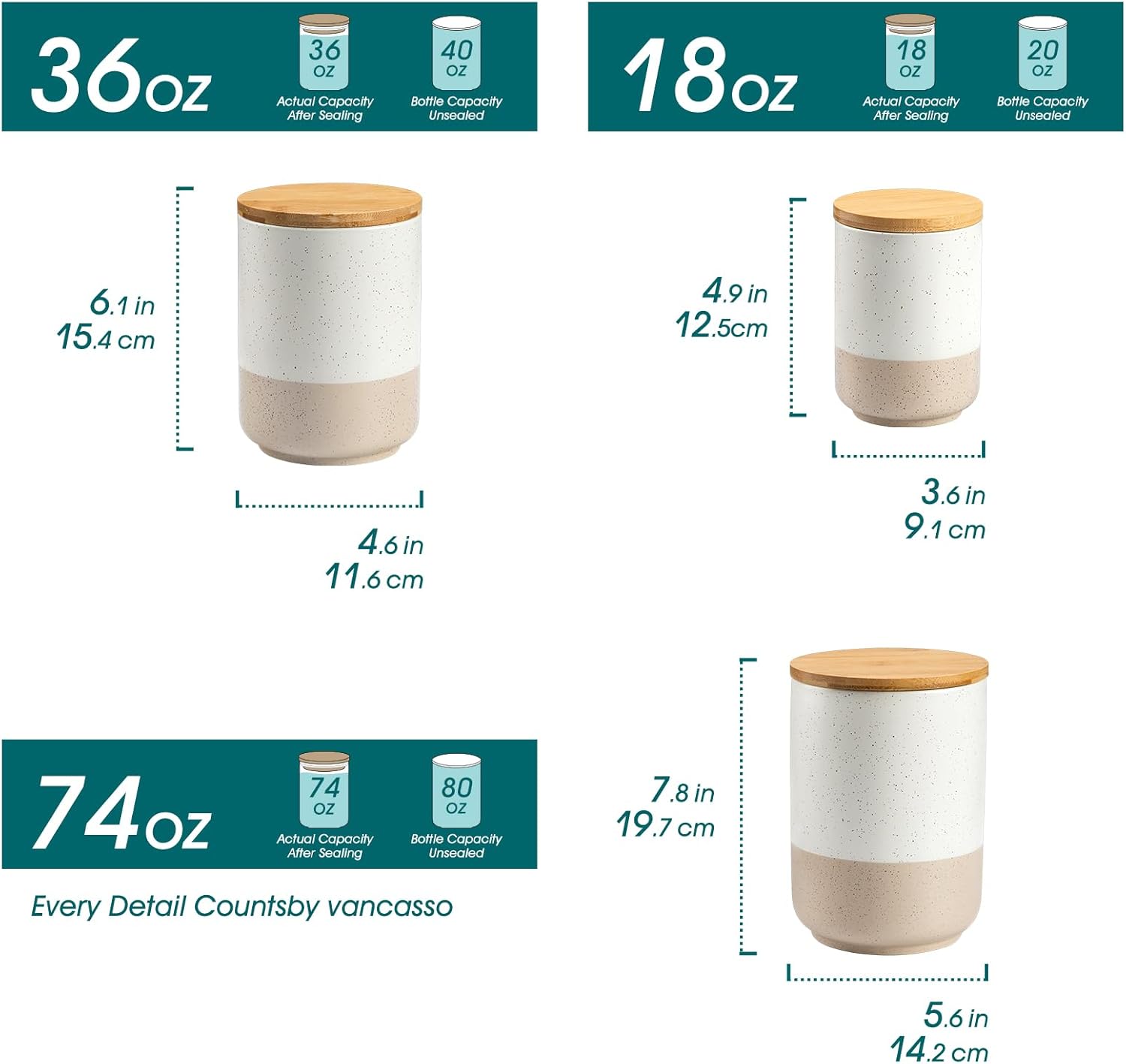 Sabine Ceramic Canister Set wi - đánh giá và giá Coffee Tea Set