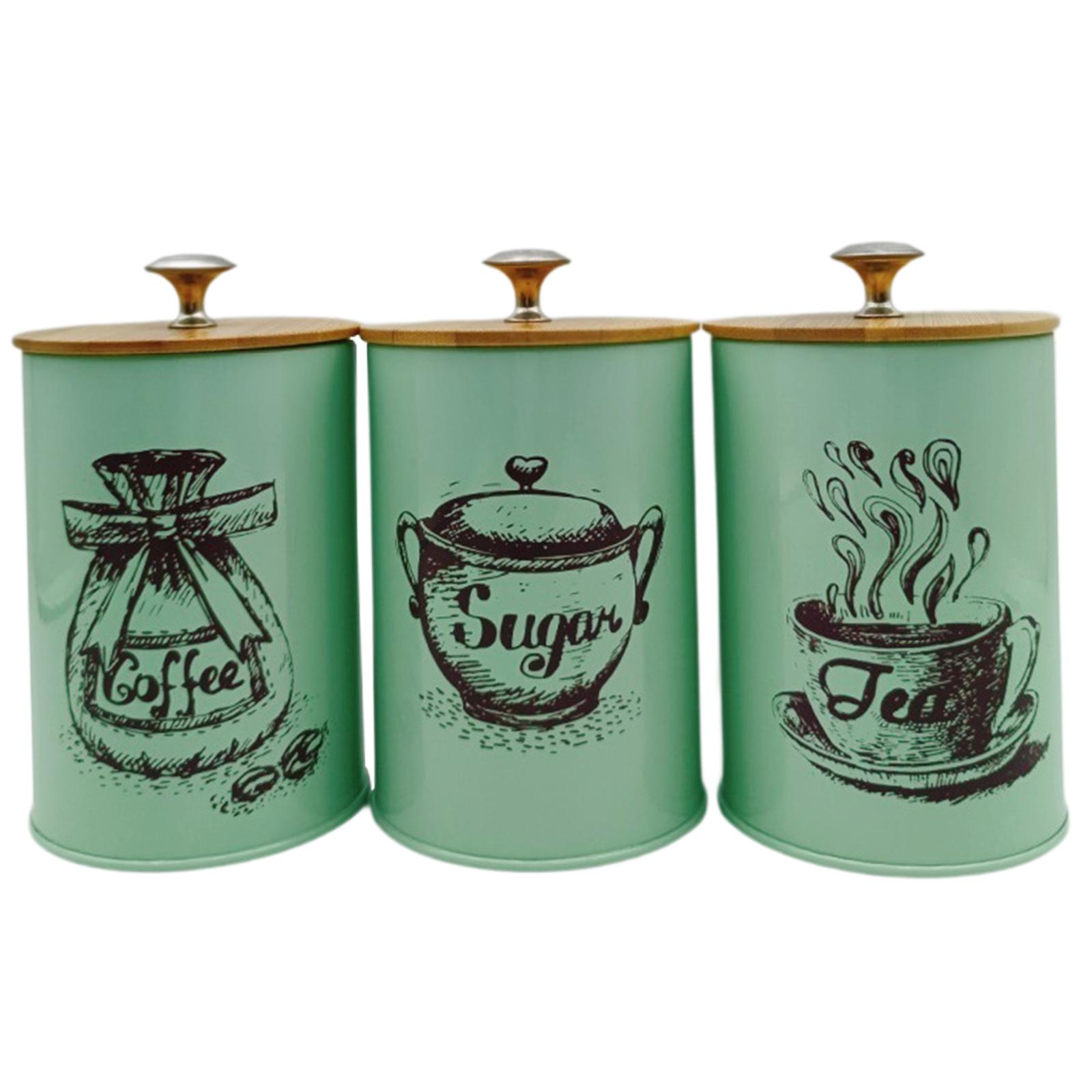 3Pcs Sealed Coffee Canister Se - đánh giá và giá Coffee Tea Sugar Canister Set