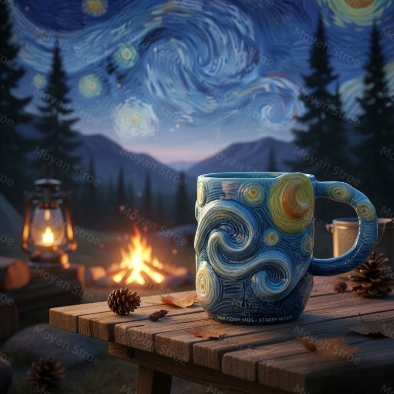 The Starry Night 3D Embossed R - đánh giá và giá Coffee Tea Van