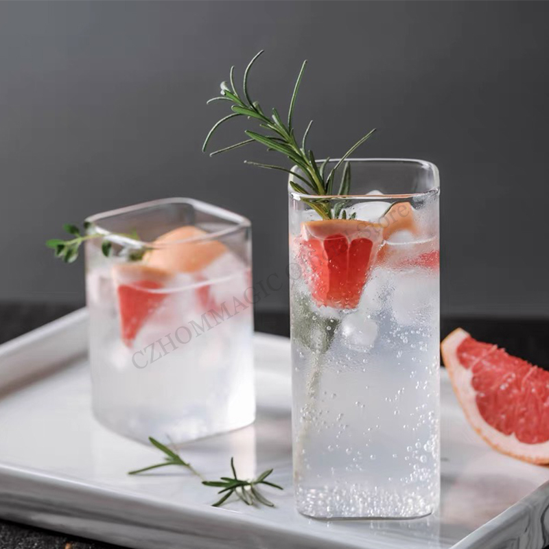 6/4/2/1Pcs Square Glass Cup Co - đánh giá và giá Coffee Tea Drink