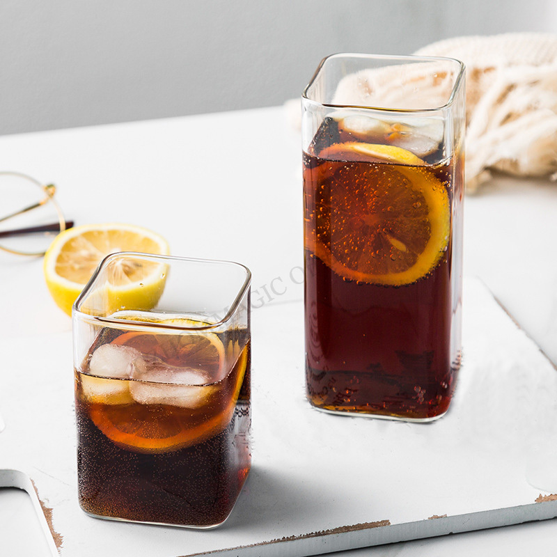 6/4/2/1Pcs Square Glass Cup Co - đánh giá và giá Coffee Tea Drink