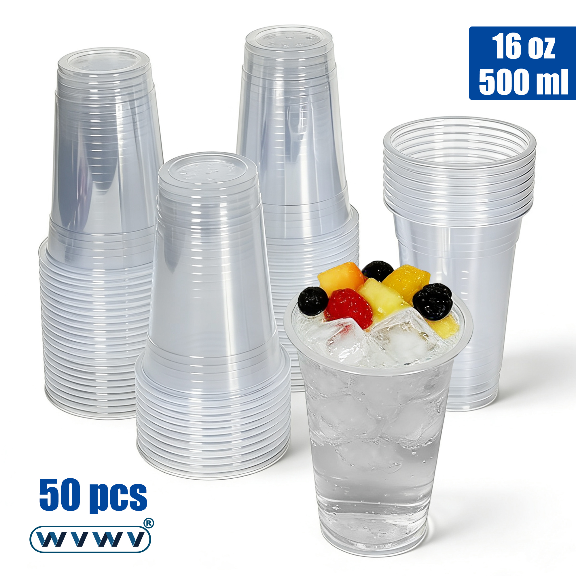 50Pcs 16Oz/500Ml Transparent M - đánh giá và giá Coffee Tea Etc