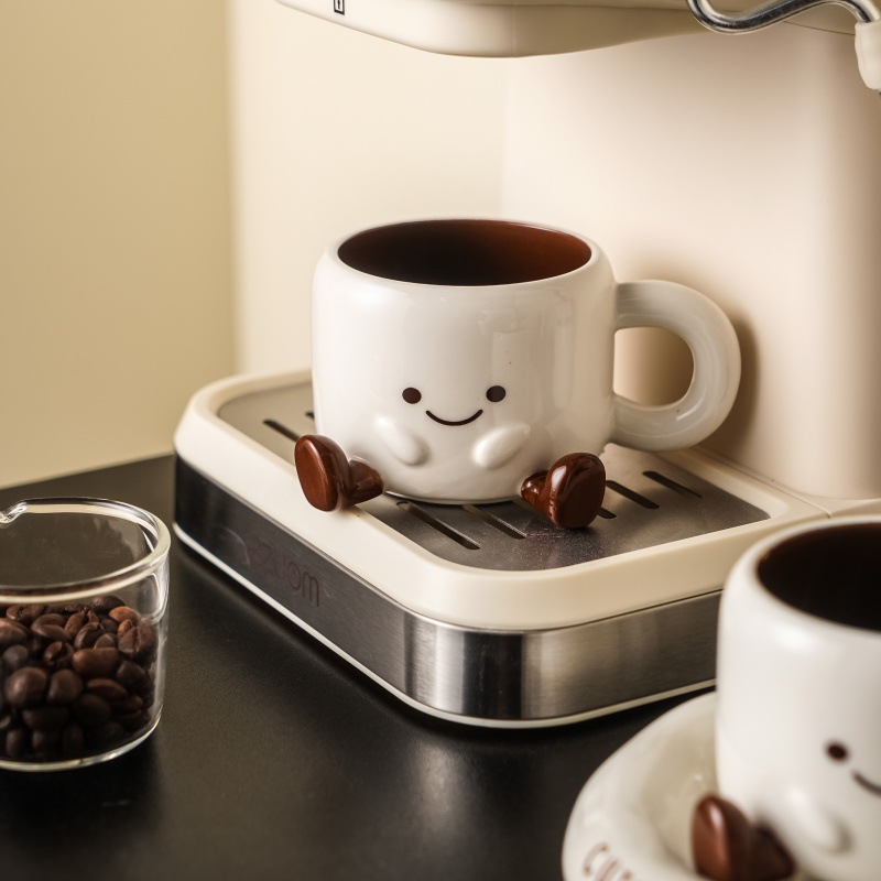Cute Smiley Ceramic Mug Set wi - đánh giá và giá Coffee Tea Latte