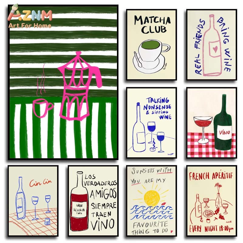 Colorful Drawings Abstract Art - đánh giá và giá Draw Coffee And Tea