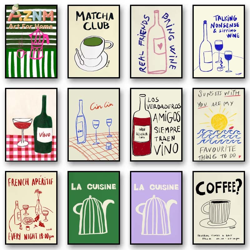 Colorful Drawings Abstract Art - đánh giá và giá Draw Coffee And Tea