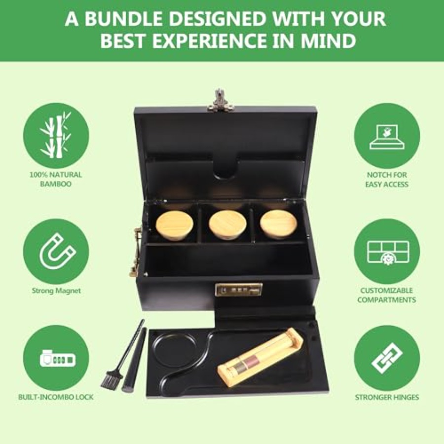 Bamboo Box with Combination Lo - đánh giá và giá Coffee Tea Etc