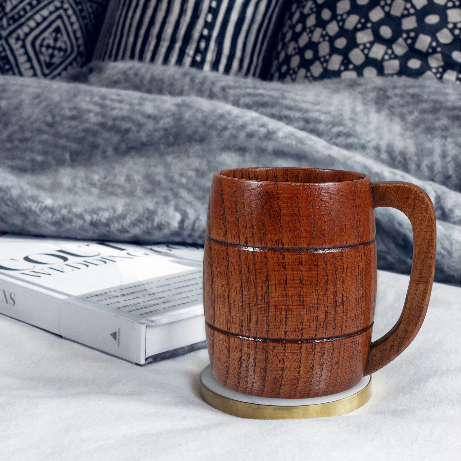 Wooden Beer Coffee Mug Water C - đánh giá và giá Coffee Tea Shop