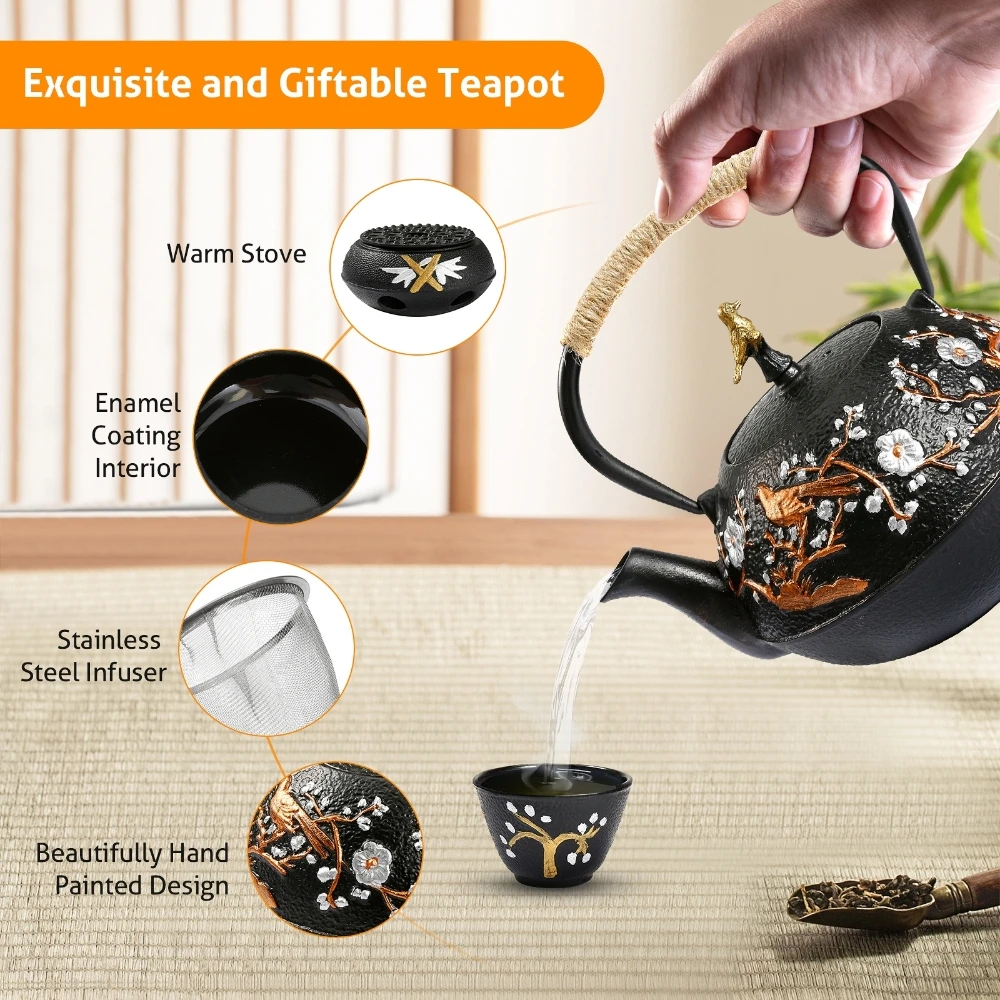 Cast Iron Teapot Set with Alco - đánh giá và giá Cast Iron Teapot