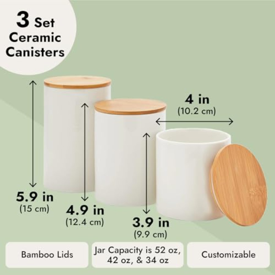 Ceramic Canisters - Coffee Can - đánh giá và giá Coffee Tea Sugar Canister Set