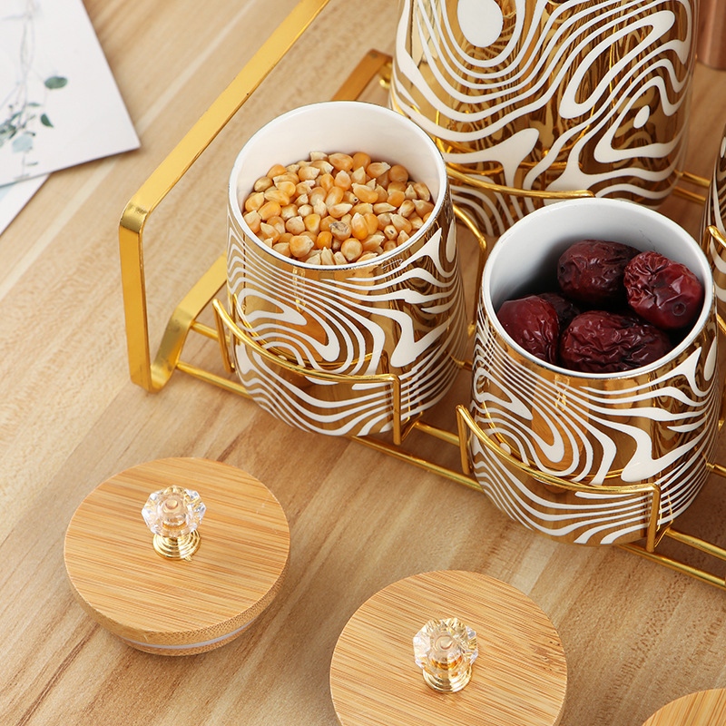 Set of 7 Color Glazed Ceramic  - đánh giá và giá Coffee Tea Sugar Canister Set