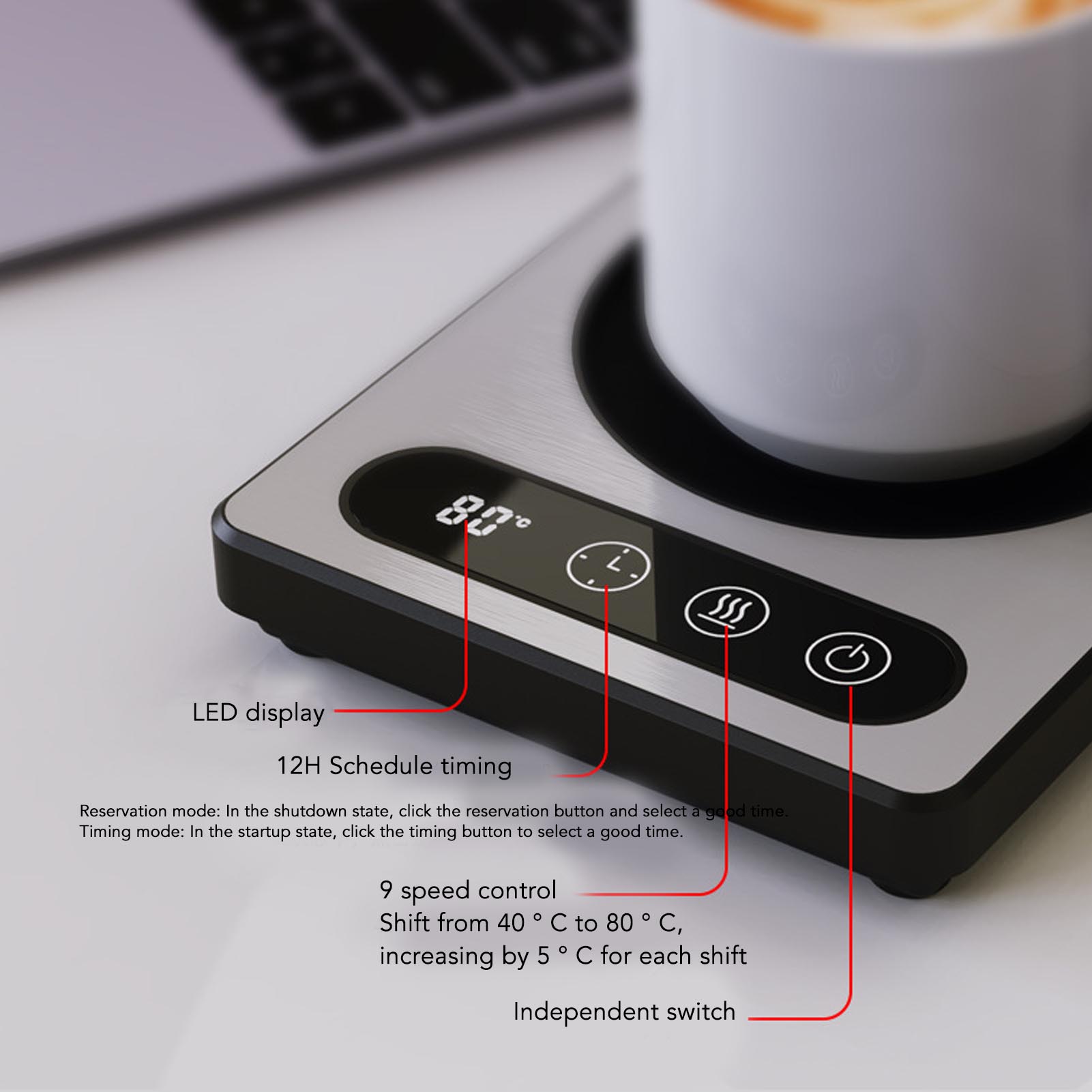 36W Coffee Cup Heater Touch Co - đánh giá và giá Coffee Tea Chocolate