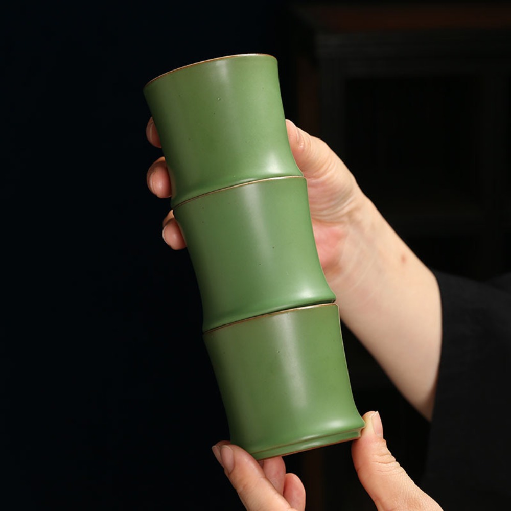 3pcs Master Cup Ceramic Bamboo - đánh giá và giá Gongfu Tea Set