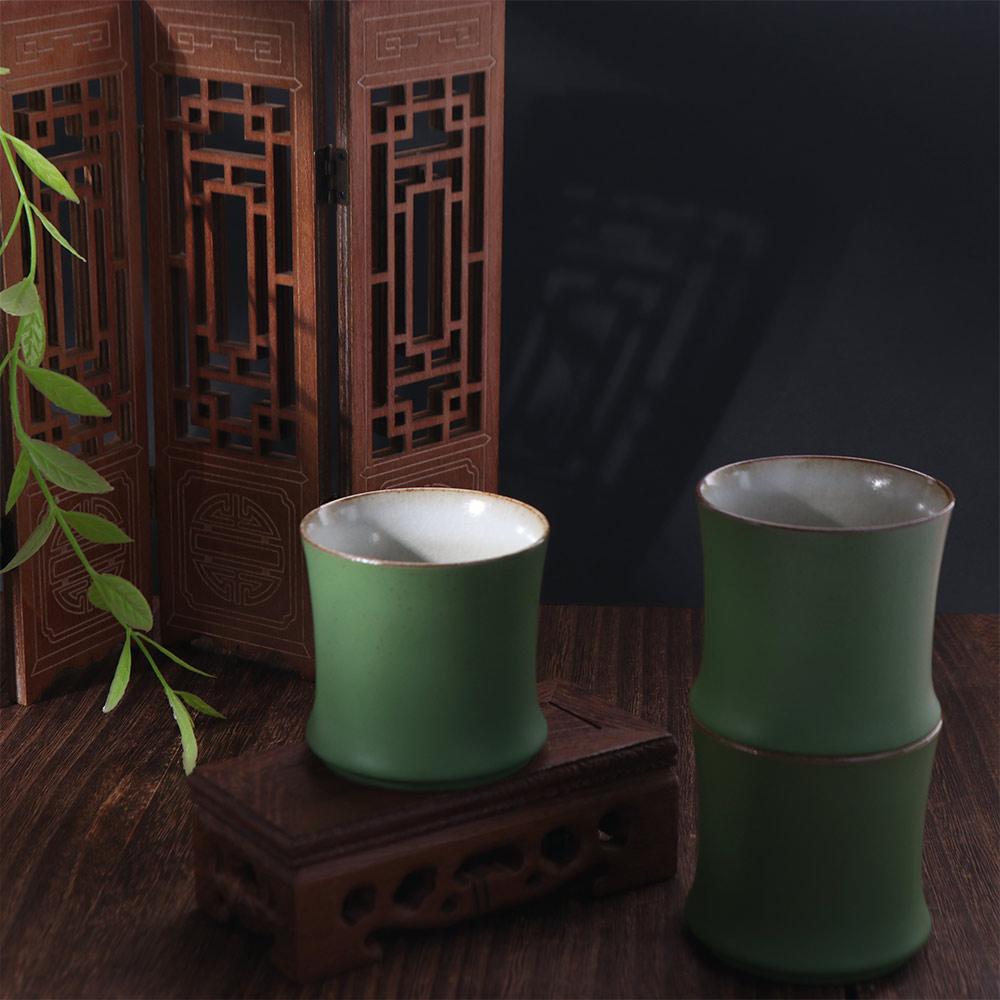 3pcs Master Cup Ceramic Bamboo - đánh giá và giá Gongfu Tea Set