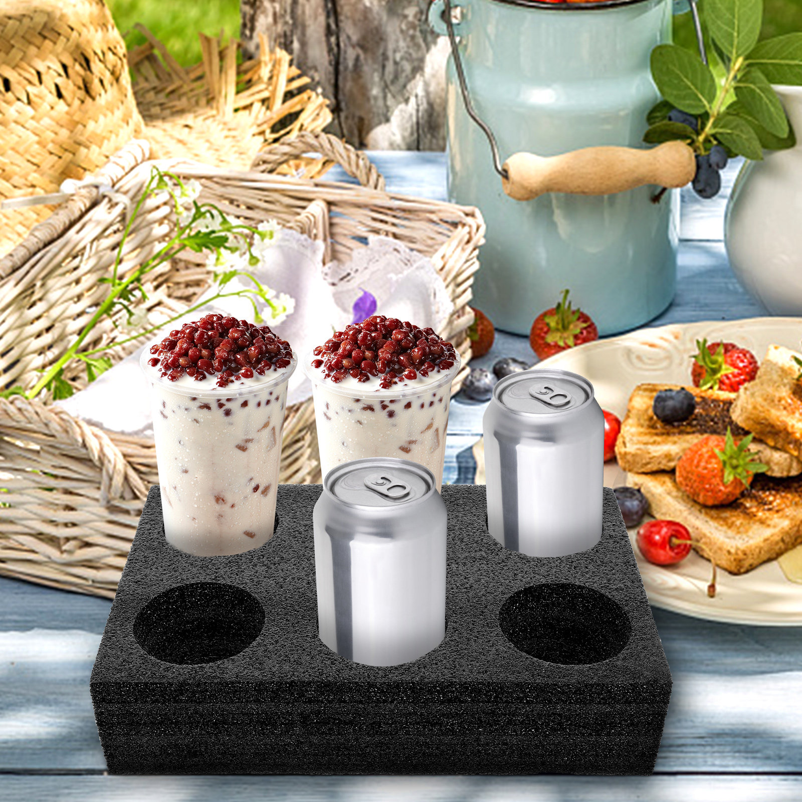 6-Hole Coffee Cup Carrier Tray - đánh giá và giá Coffee Tea Drink