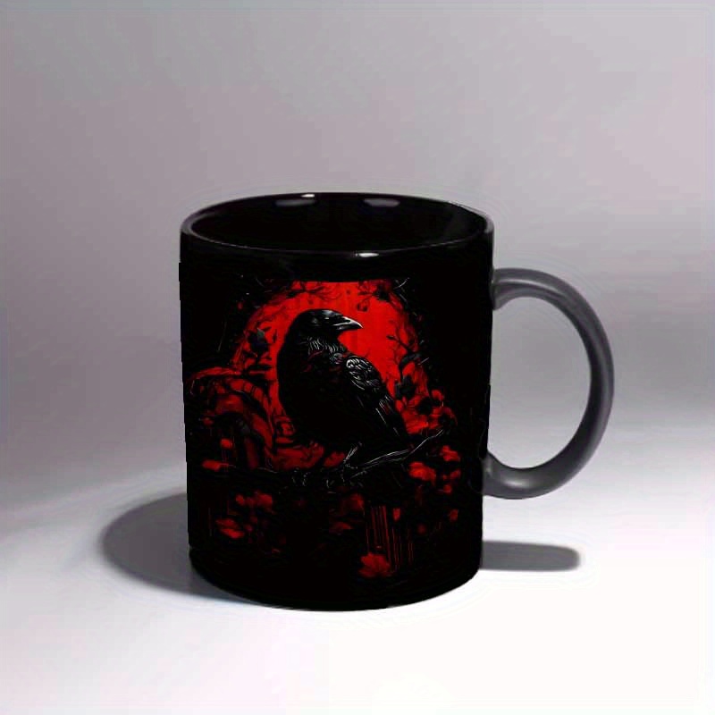 1pc, Blood-colored Crow Print, - đánh giá và giá Coffee Tea Etc