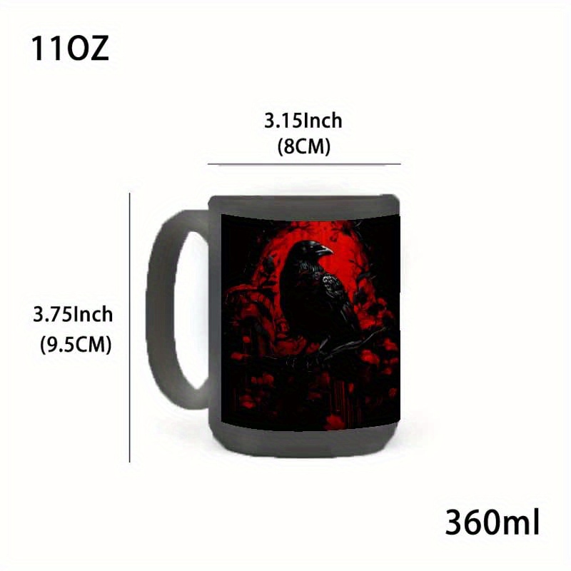 1pc, Blood-colored Crow Print, - đánh giá và giá Coffee Tea Etc