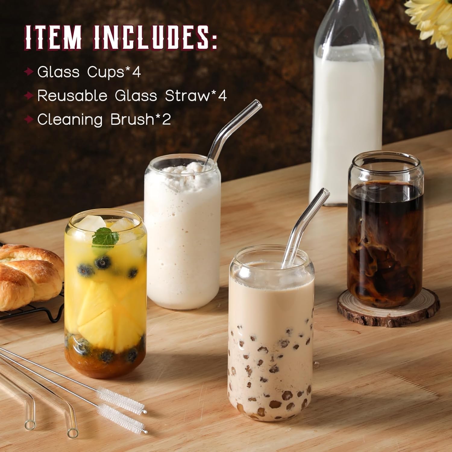16oz Highball Glasses Set with - đánh giá và giá Coffee Tea Set