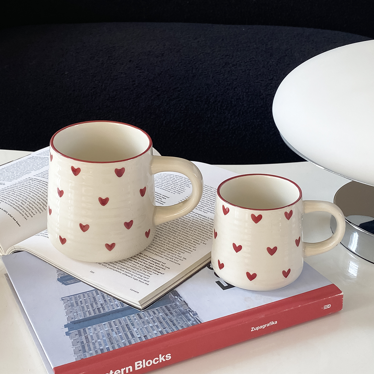 Heart-Shaped Ceramic Mug, Cute - đánh giá và giá Coffee Tea Latte
