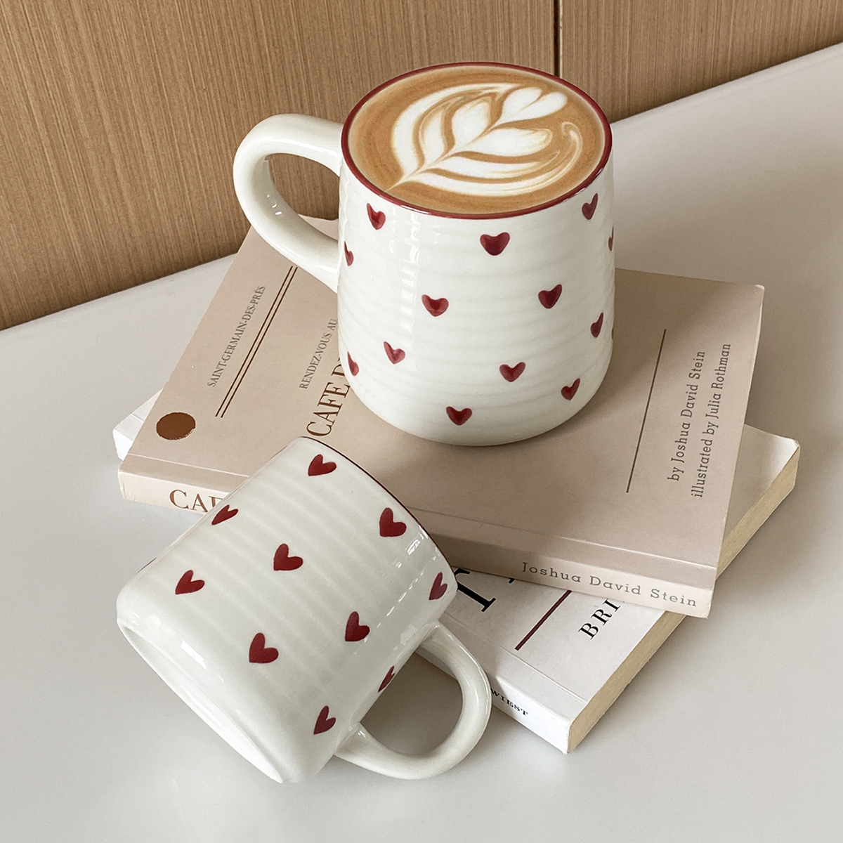 Heart-Shaped Ceramic Mug, Cute - đánh giá và giá Coffee Tea Latte